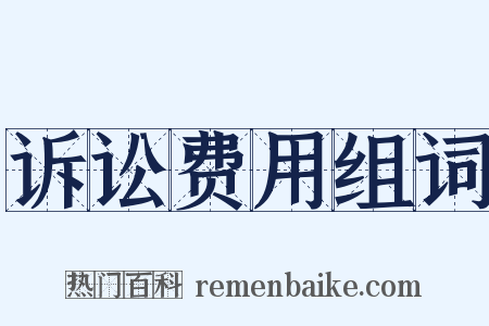 诉讼费用组词是什么意思的图片